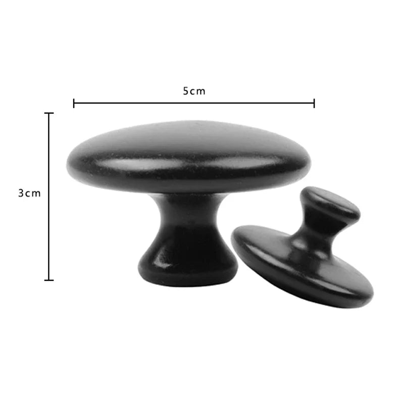 NNEOBA Smooth Lava Basalt Massage Stone Hot & Cold Therapy 4pcs Black