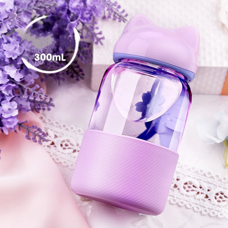 Cute Bunny Glass Bottle – Stay Hydrated in Style!
