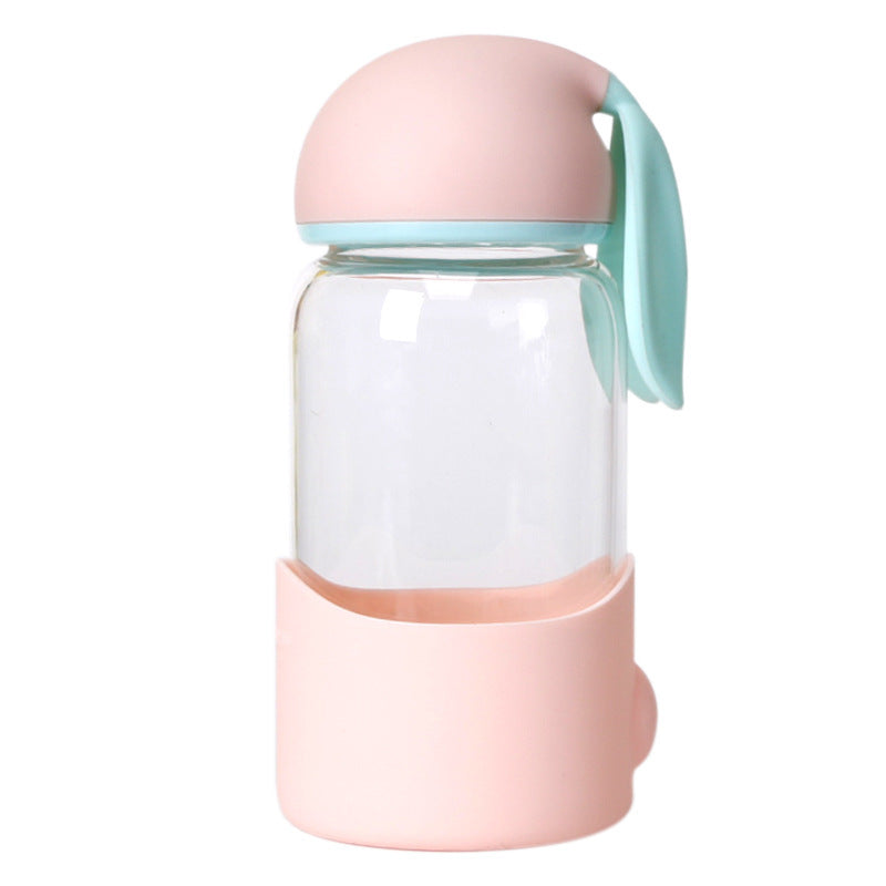 Cute Bunny Glass Bottle – Stay Hydrated in Style!