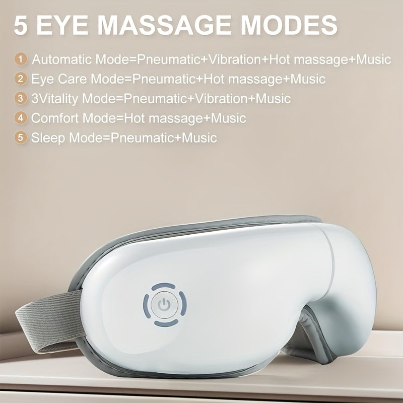 Portable Eye Massager with Heat & Music – Refresh Eyes
