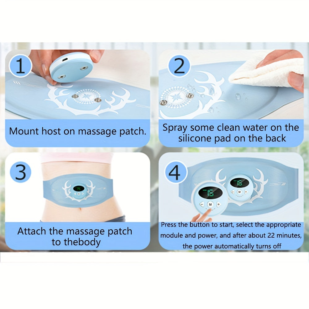 Abdominal Muscle Trainer Belt – Tone & Strengthen (Blue)