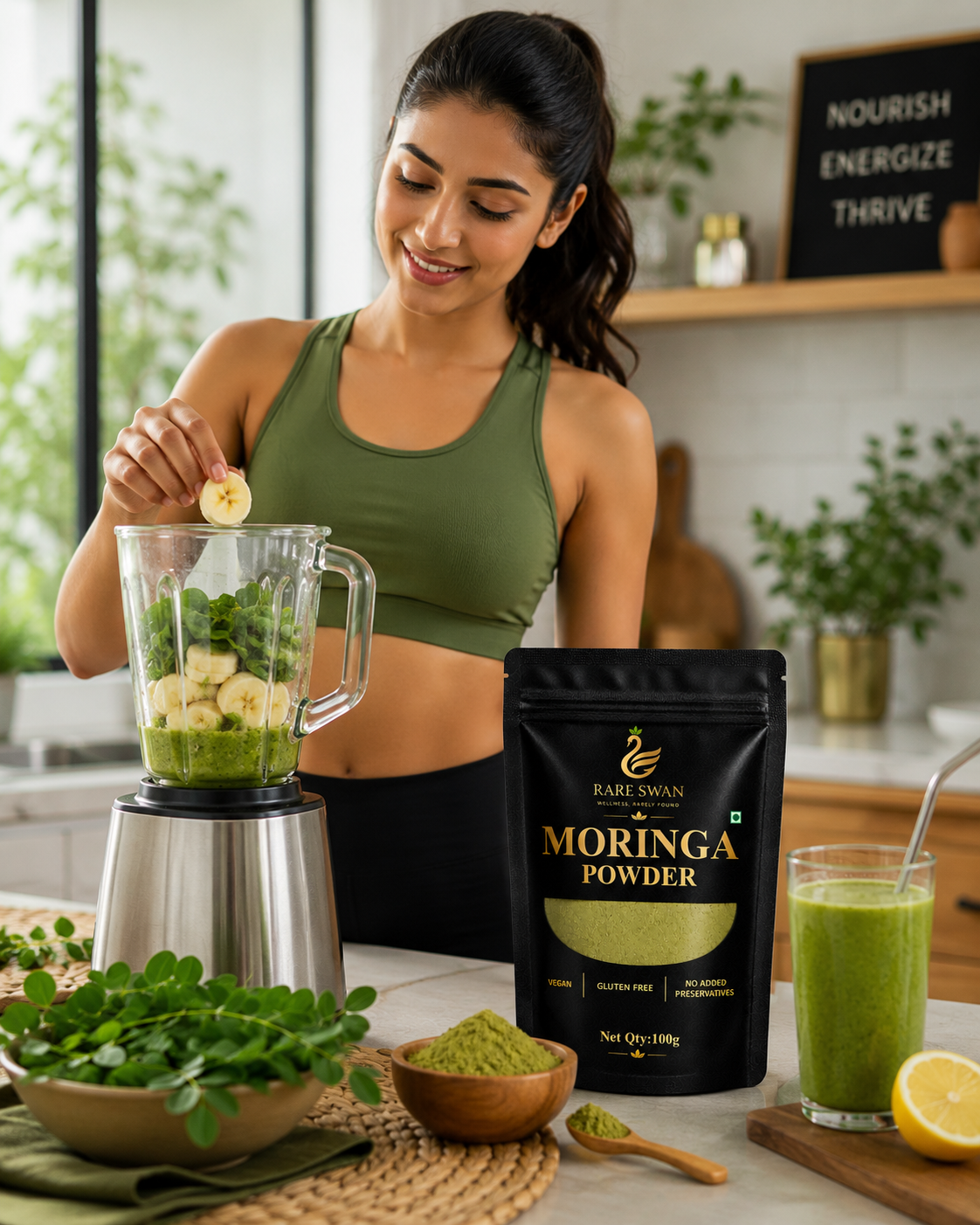 Rare Swan Moringa Powder for Daily Wellness Support