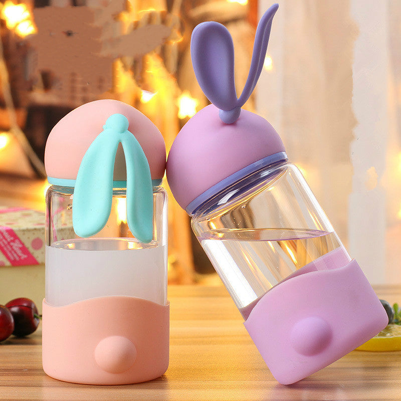 Cute Bunny Glass Bottle – Stay Hydrated in Style!