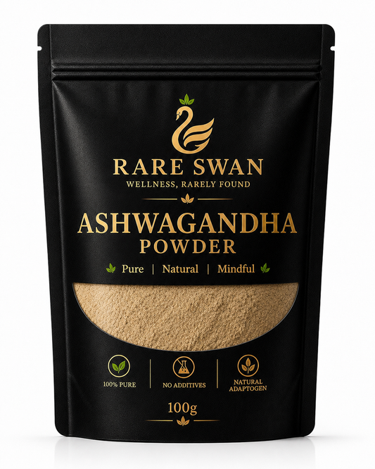 Rare Swan Ashwagandha Root Powder 100g | Plant-Based Botanical Powder
