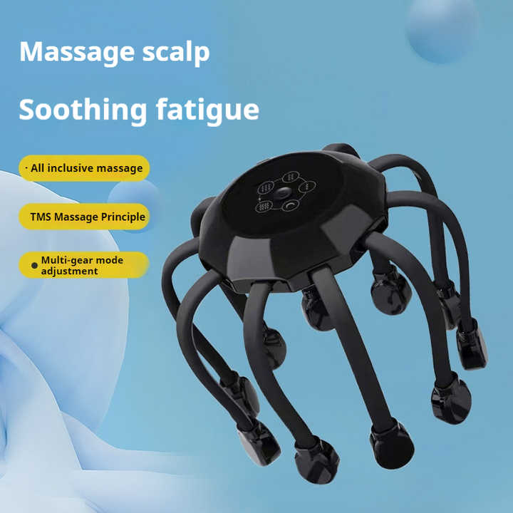 14-Node Scalp Massager with Vibration & Stress Relief