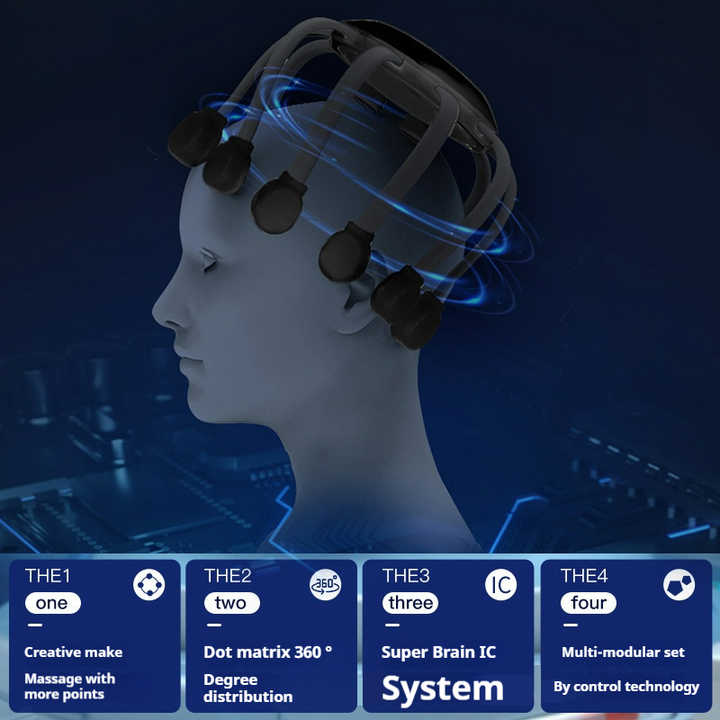 14-Node Scalp Massager with Vibration & Stress Relief