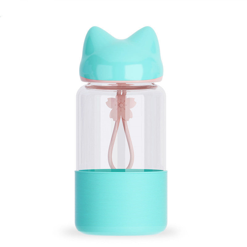 Cute Bunny Glass Bottle – Stay Hydrated in Style!