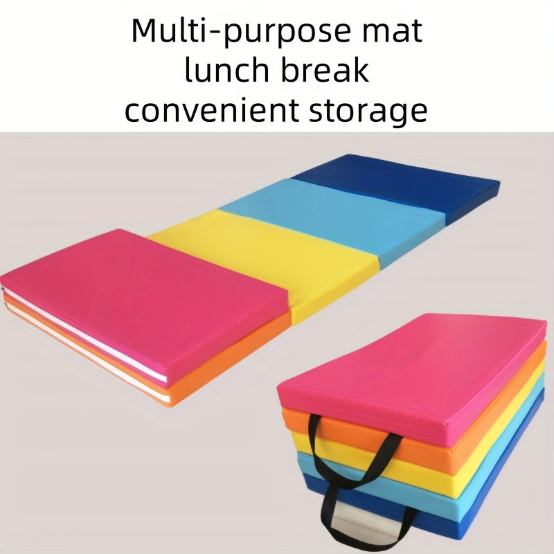 Rainbow Foldable Fitness Mat – Safe, Non-Slip Workouts